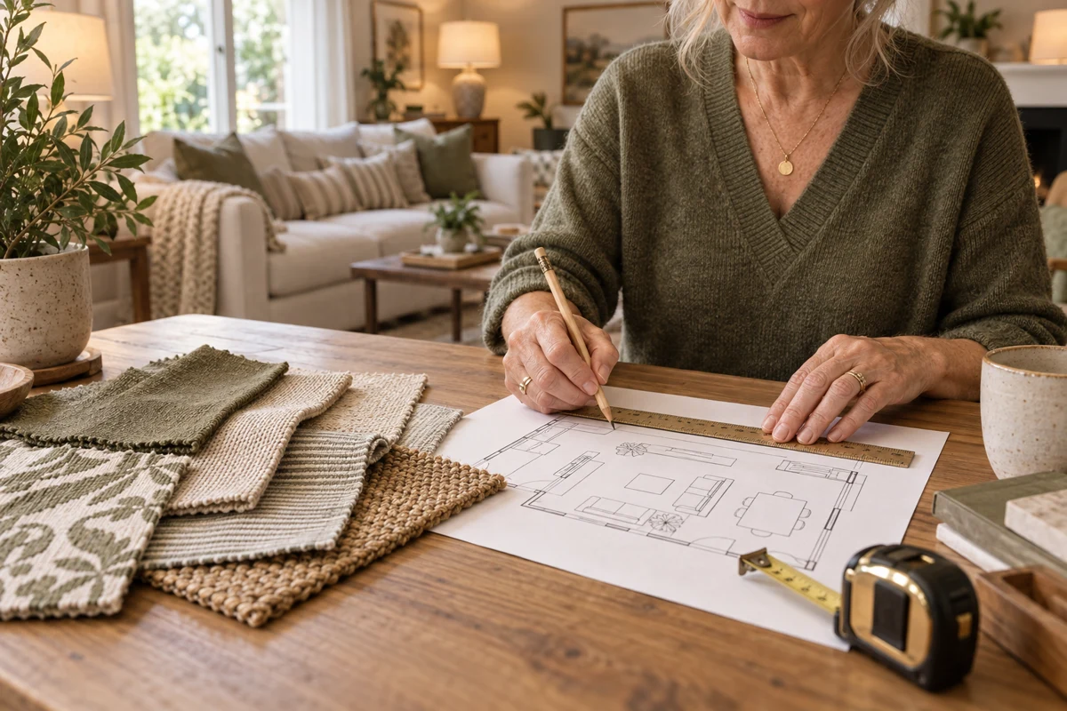 Measure and sketch — illustrative scene